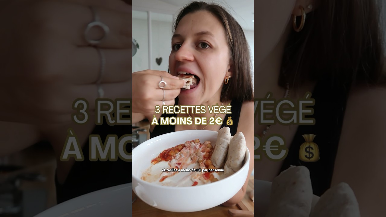 3 recettes végé pour moins de 2€ 🌱✨💰  #recettefacile #recettevegetarienne #recetterapide