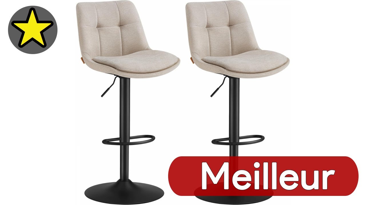 ⭐ TOP 3 MEILLEUR TABOURET DE BAR REGLABLE EN HAUTEUR 2025