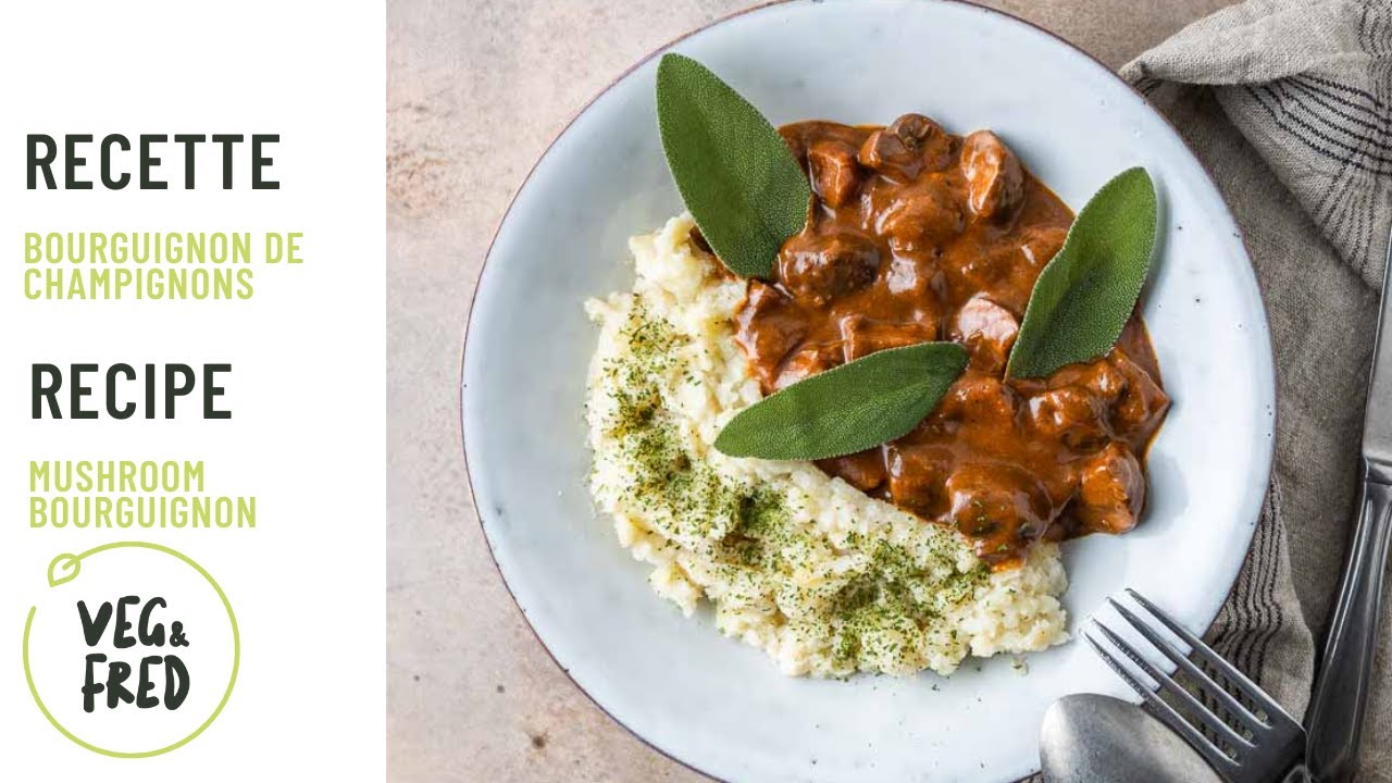 BOURGUIGNON DE CHAMPIGNONS VEGETALIEN | RECETTE VEGANE FACILE  | PETIT BUDGET