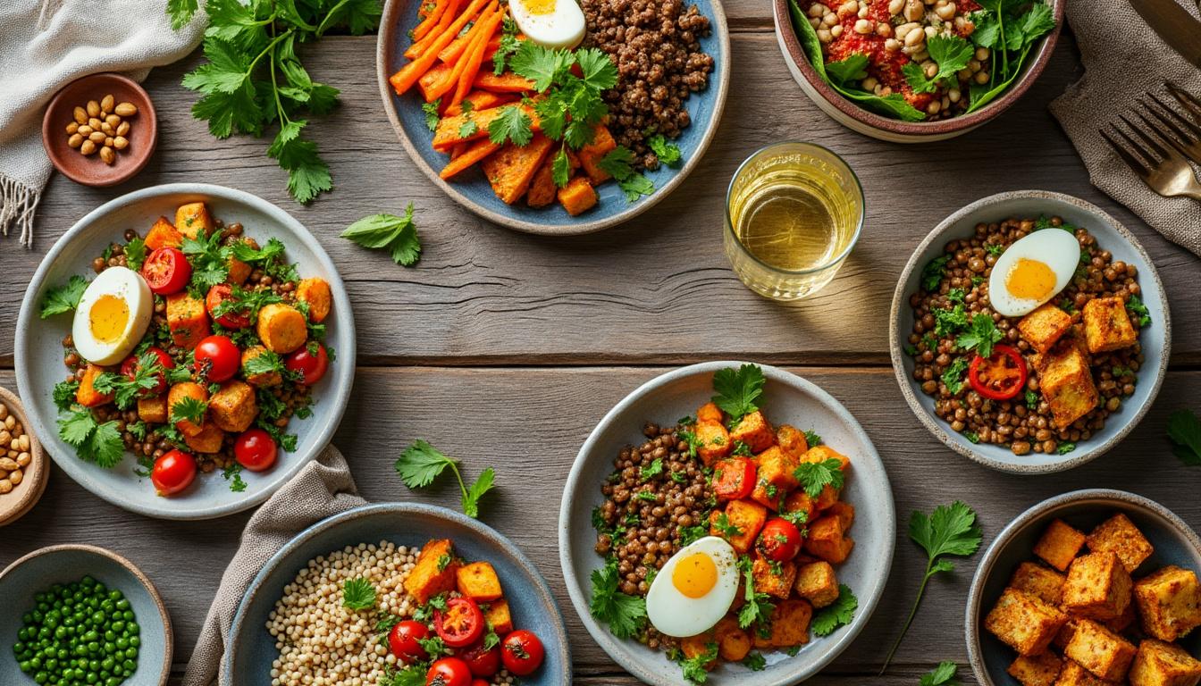 découvrez des recettes savoureuses et faciles pour une semaine végé du 16 au 20 février 2026, avec un menu 100% végétarien équilibré et gourmand.