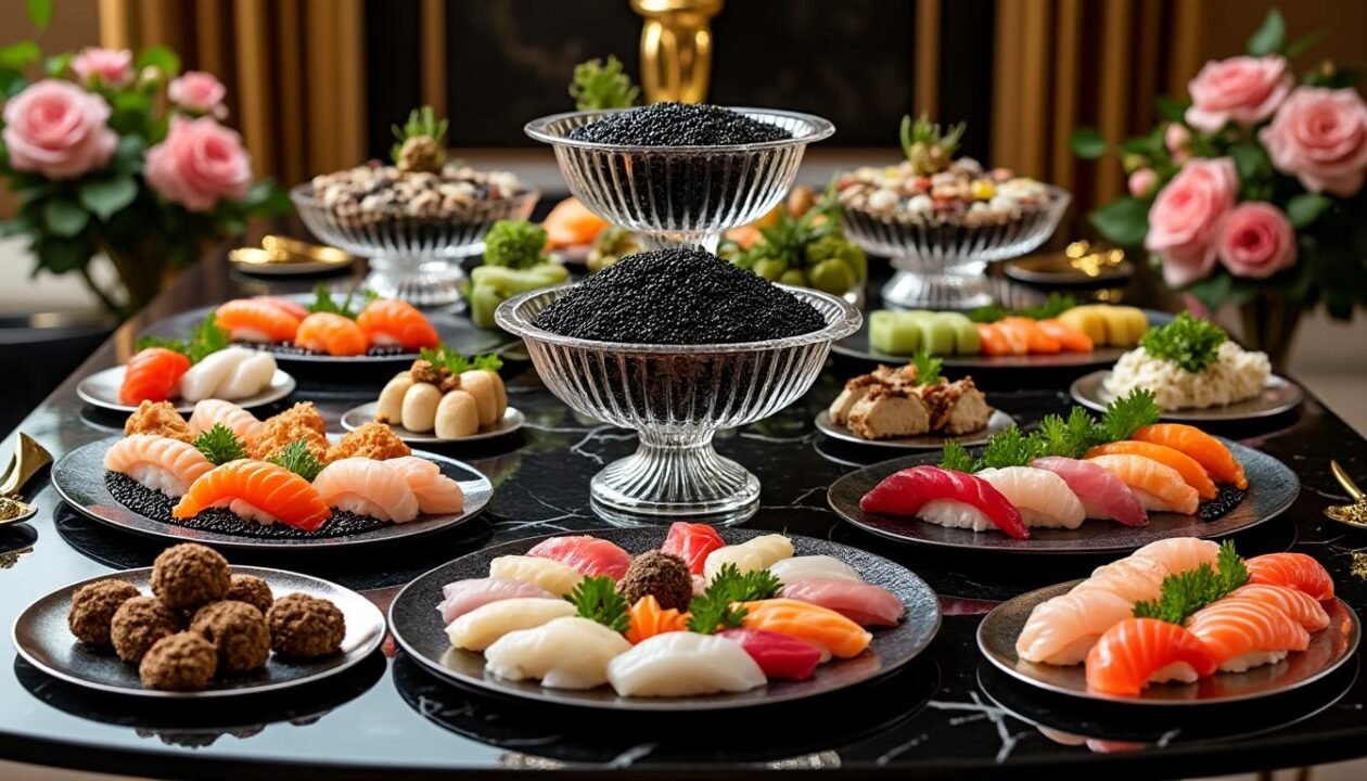 découvrez les oscars 2026 avec un festin exceptionnel : 30 kg de caviar, 25 000 menus gourmands incluant sushis et truffes pour une soirée gastronomique inoubliable.