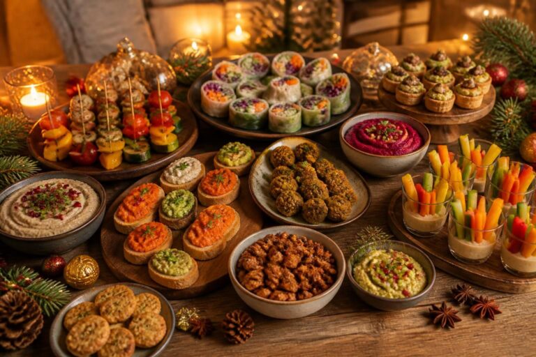découvrez 15 recettes savoureuses et 100% véganes pour un apéro de noël convivial et gourmand, parfait pour régaler tous vos invités.