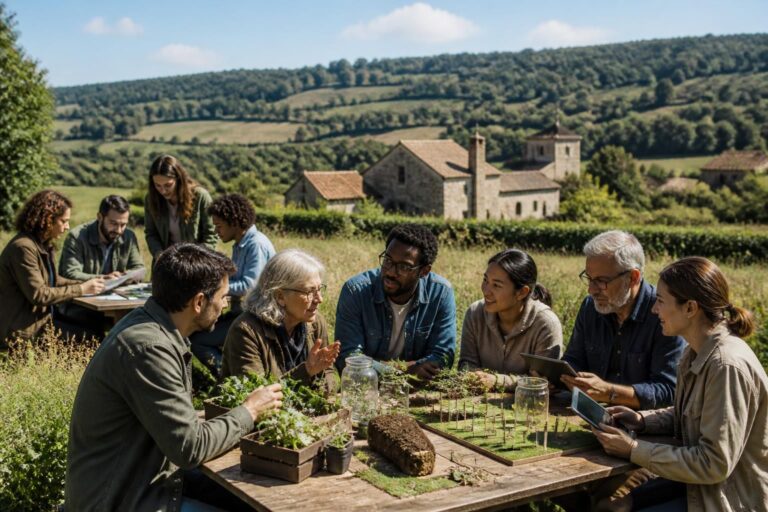 rejoignez-nous à lanrivain le samedi 18 juillet pour deux ateliers interactifs dédiés à l'avenir de l'agriculture durable et à la valorisation du patrimoine local. participez activement et contribuez à un futur respectueux de l'environnement.