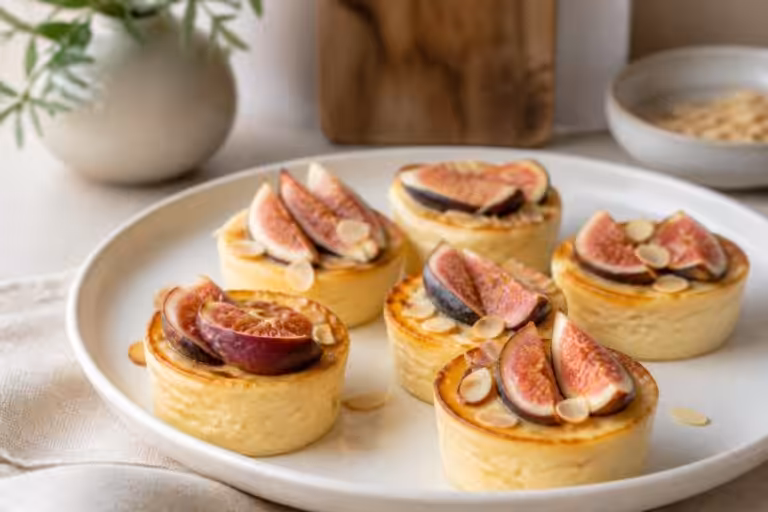découvrez la recette végane des petits flans à la figue et aux amandes, délicieusement faciles à préparer pour un dessert sain et gourmand.