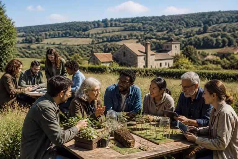 rejoignez-nous à lanrivain le samedi 18 juillet pour deux ateliers interactifs dédiés à l'avenir de l'agriculture durable et à la valorisation du patrimoine local. participez activement et contribuez à un futur respectueux de l'environnement.